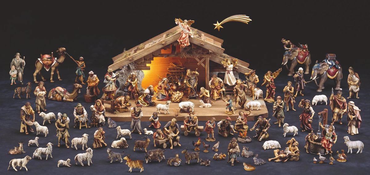 Pesebre Ulrich Set 10 Piezas Cm 12 47 Inch Pintado A Mano Estatuas Artesanales De Madera Val 