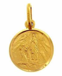 18k gold virgin mary necklace