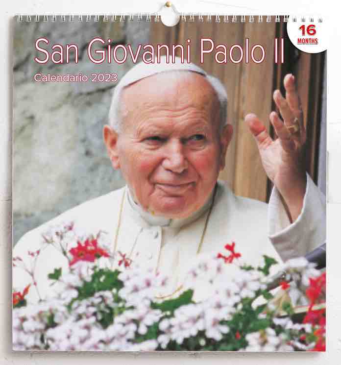 St. Johannes Paul II Papst Wandkalender 2024 cm 31x33 16 Monate
