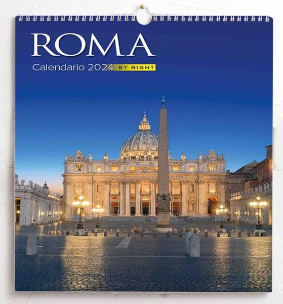 Calendario da muro 2024 San Pietro Roma Notte cm 31x33