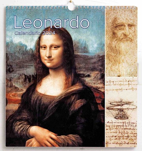 2024 wall Calendar Leonardo da Vinci cm 31x33 (12,2x13 in)