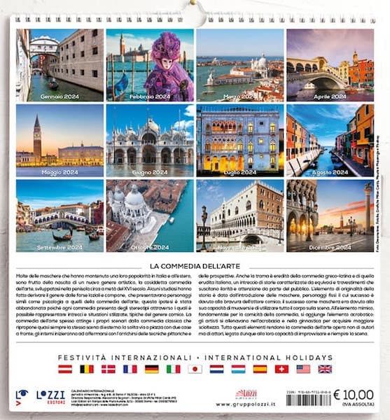 Calendario da muro 2025 Venezia cm 31x33