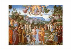 Picture of Baptism of Christ, Perugino - Sistine Chapel, Vatican City - PRINT