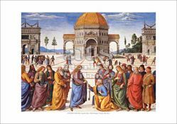 Picture of Christ giving the Keys to St. Peter, Perugino - Sistine Chapel, Vatican City - PRINT