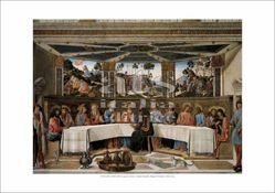 Picture of Last Supper, Rosselli and D' Antonio - Sistine Chapel, Vatican City - PRINT
