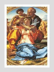 Immagine di La Sacra Famiglia (Tondo Doni)- Michelangelo - Galleria degli Uffizi, Firenze - POSTER