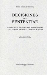Immagine di Decisiones Seu Sententiae Anno 2002 Vol. XCIV 94