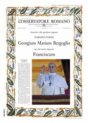 Immagine di L' Osservatore Romano, Edition extraordinaire - élection du Pape François