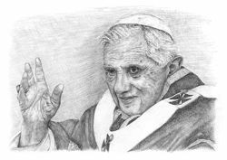 Picture of Pope Benedict XVI DRAWING