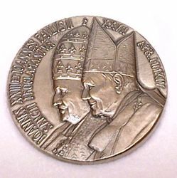 Imagen de Medalla oficial Canonización Juan XXIII y Juan Pablo II - plata