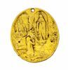 Picture of Lourdes - Gold or silver plated oval Confraternity Medal AMC 399