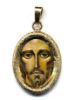 Imagen de Cristo de Kiko Medalla Colgante oval acabado diamante mm 19x24 (0,75x0,95 inch) Plata con baño de oro y Porcelana Unisex Mujer Hombre