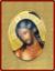 Picture of Christ Porcelain Icon on golden board cm 8x10x1,3 (3,15x3,9x0,5 inch) for table and wall