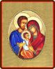 Picture of Holy Family Porcelain Icon on golden board cm 8x10x1,3 (3,15x3,9x0,5 inch) for table and wall