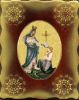 Picture of Virgin with Child Porcellain Icon on golden board cm 15x20x2,5 (5,9x7,9x1,0 inch) for table and wall