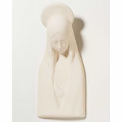 Picture of Holy Mary of the Annunciation cm 24 (9,4 inch) Sculpture in white refractory clay Ceramica Centro Ave Loppiano