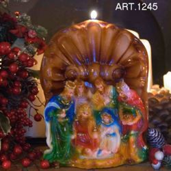 Picture of Christmas Candle Shell Nativity