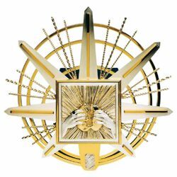 Scatola porta chiavi tabernacolo realizzato in metallo dorato cm.9x4 h.2.5  - Arte Sacra Candotti