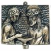 Immagine di Set Via Crucis completa cm 18x15 (7,1x5,9 inch) 15 Stazioni in ottone Pannelli Quadri Via Dolorosa