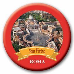 Picture of Rome St. Peter glass magnet diam. 5 cm (2,0 in) 