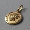 Picture of Saint Mother Teresa of Calcutta Coining Sacred Medal Round Pendant gr 3,1 Yellow Gold 18k with smooth edge Unisex Woman Man