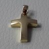 Picture of Smooth convex Cross Pendant gr 2,1 Yellow Gold 18k relief printed plate Unisex Woman Man