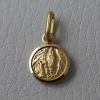 Imagen de Madonna Nuestra Señora de Lourdes Medalla Sagrada Colgante redonda Acuñación gr 1 Oro amarillo 18kt con borde liso Unisex Mujer Hombre