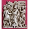 Picture of Via Crucis 14 or 15 Stations cm 30x25 (11,8x9,8 in) Bas relief Panels in Deruta Glazed Ceramic Way of the Cross