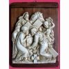 Picture of Via Crucis 14 or 15 Stations cm 36x27 (14,2x10,6 in) Bas relief Panels in Deruta Glazed Ceramic on Wood Table