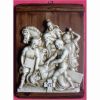 Picture of Via Crucis 14 or 15 Stations cm 36x27 (14,2x10,6 in) Bas relief Panels in Deruta Glazed Ceramic on Wood Table