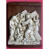 Picture of Via Crucis 14 or 15 Stations cm 36x27 (14,2x10,6 in) Bas relief Panels in Deruta Glazed Ceramic on Wood Table