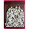 Picture of Via Crucis 14 or 15 Stations cm 36x27 (14,2x10,6 in) Bas relief Panels in Deruta Glazed Ceramic on Wood Table