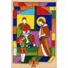 Picture of Via Crucis 14 or 15 Stations cm 20x15 (7,9x5,9 in) Enamel Mosaic Panels in Deruta Polychrome Ceramic