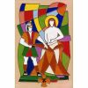 Picture of Via Crucis 14 or 15 Stations cm 20x15 (7,9x5,9 in) Enamel Mosaic Panels in Deruta Polychrome Ceramic