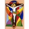 Picture of Via Crucis 14 or 15 Stations cm 20x15 (7,9x5,9 in) Enamel Mosaic Panels in Deruta Polychrome Ceramic