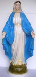 Imagen de Estatua Virgen Milagrosa cm 100 (39,4 in) Cerámica vidriada de Deruta pintada a mano
