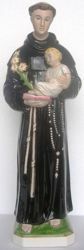 Picture of Statue St. Anthony of Padua cm 60 (23,6 in) Hand-painted glazed Ceramic of Deruta