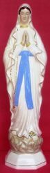 Immagine di Statua Madonna di Lourdes cm 60 (23,6 in) Ceramica invetriata di Deruta dipinta a mano