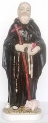Immagine di Statua Sant’Antonio Abate cm 34 (13,4 in) Ceramica invetriata di Deruta dipinta a mano