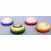 Immagine di Set 4 Portalumi Candela Votiva cm 7 (2,8 in) Tondo Lampade Lumino Ceramica Colori Liturgici