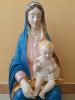 Immagine di Statua Madonna con Bambino cm 70 (27,6 in) Ceramica invetriata di Deruta dipinta a mano