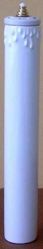 Immagine di Set 4 Lucerne Bianche da Altare a Cera Liquida cm 4x25 (4x9,8 in) Candela Lampade Olio Ceramica