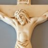 Picture of Wall Crucifix Ivory Color cm 40x25 (15,7x9,8 in) in Ceramic of Deruta (Italy)