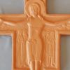 Picture of Wall Crucifix Saint Damiano Cross cm 36x28 (14,2x11 in) in Deruta (Italy) Terracotta