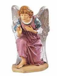 Immagine di Angelo in ginocchio cm 125 (50 Inch) Presepe Fontanini Statua per Esterno in Resina dipinta a mano