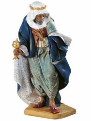Immagine di Baldassarre Re Magio Moro a piedi cm 125 (50 Inch) Presepe Fontanini Statua per Esterno in Resina