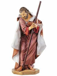 Immagine di San Giuseppe cm 125 (50 Inch) Presepe Fontanini Statua per Esterno in Resina dipinta a mano