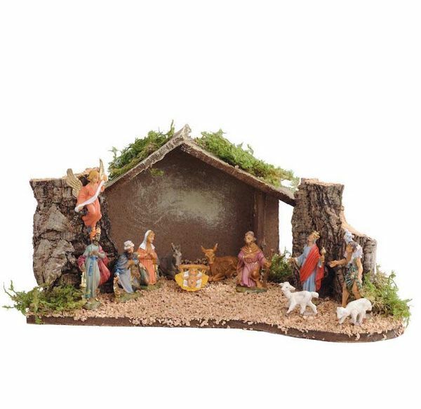 Immagini Capanne Natalizie.Set Nativita Sacra Famiglia Con Capanna 12 Pezzi Cm 4 1 6 Inch Villaggio Presepe Fontanini Vaticanum Com Vendita Online Prezzi Scontati Milano Italia