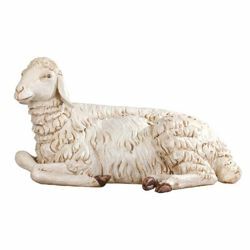 Picture of Sitting Sheep cm 180 (70 Inch) Fontanini Nativity Statue for Outdoor use, hand painted Resin