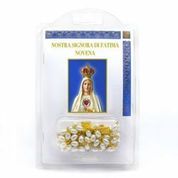 Nuestra Señora de Fátima Novena - libro + rosário de vidrio